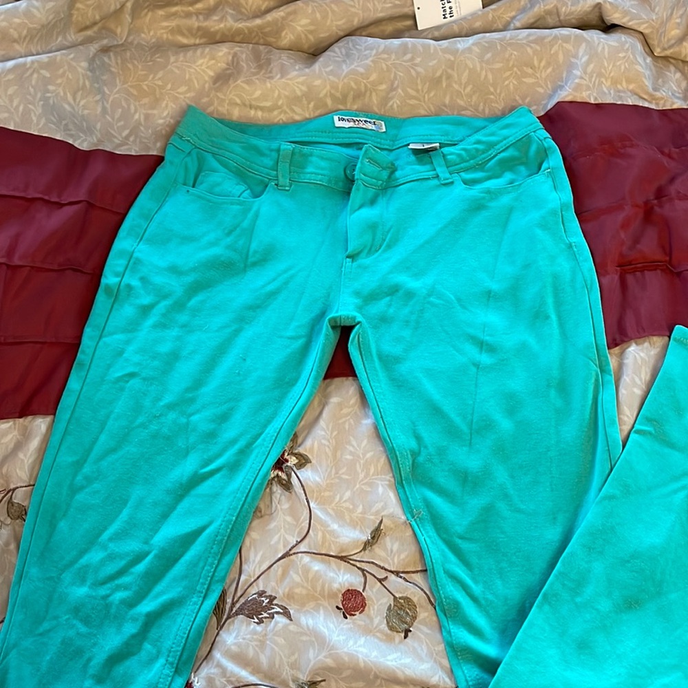 Kelly green jeggings